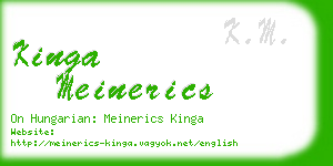 kinga meinerics business card